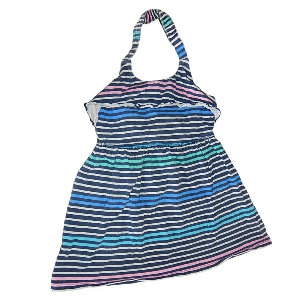 Healthtex toddler girls 3T striped cotton halter dress